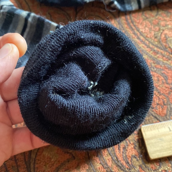 Smartwool socks merino wool gorgeous stocking over the calf black gray print Med - Picture 5 of 9